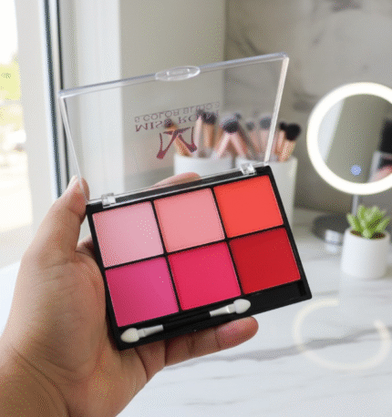 Miss Rose 6-Color Makeup Blush Powder Palette – Long-Lasting, Smooth & Blendable Shades for Natural Glow and Professional Finish