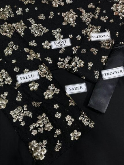 Black - Chiffon Saree JAZMIN