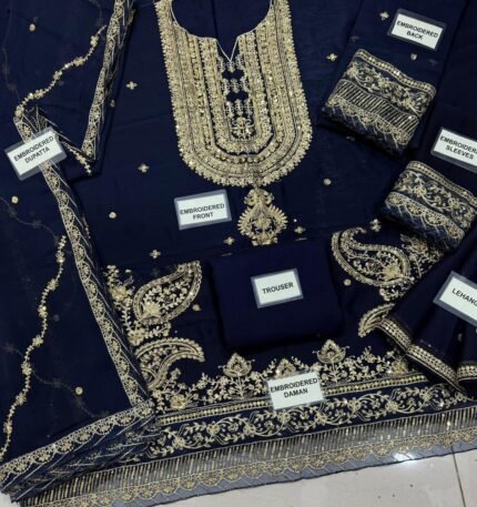 Blue Charcoal - Chiffon ASIM JOFA