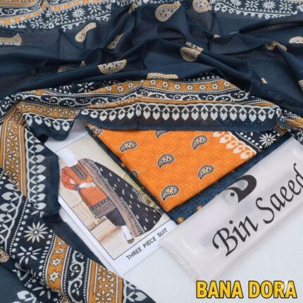 Cadmium Orange - Printed Lawn Banadora