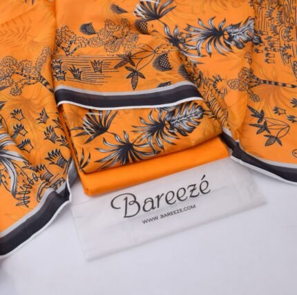 Mango Orange - Digital Printed Lawn