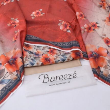 Grey Cloudy - Digital Printed Lawn