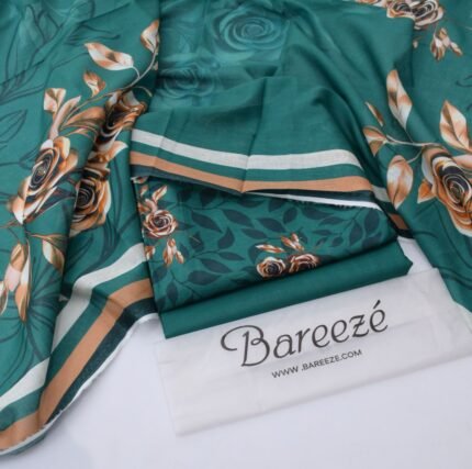 Surfie Green - Digital Printed Lawn