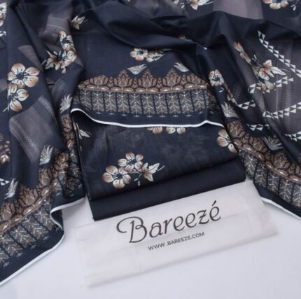 Ship Grey - Digital Printed Lawn